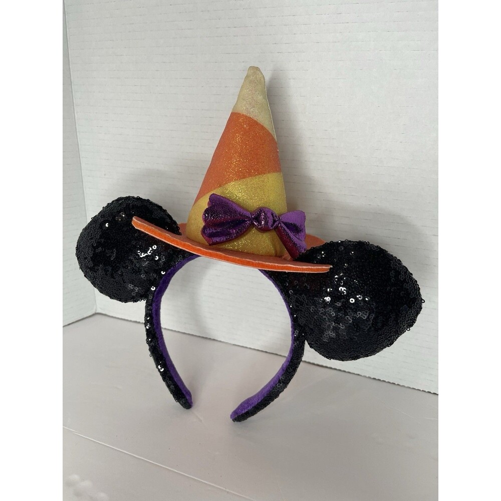 Disney Parks Candy Corn Halloween Hat Minnie Mouse Ears Headband - Picture 2 of 5